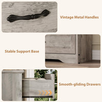 Cassettiera Garvee a 5 cassetti per camera da letto con ampio spazio di archiviazione e protezione antiribaltamento, legno MDF, grigio, soggiorno e cameretta dei bambini