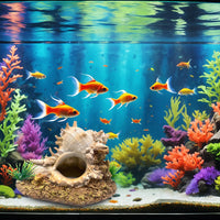 Garvee Decorazione a forma di conchiglia per acquario bianca rotonda – Decorazione realistica in resina per acquario e terrario – Rifugio sicuro per pesci, gamberetti e paguri
