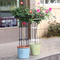 Garvee Gardena Torre a traliccio rotonda per giardino verticale Supporto per piante rampicanti in acciaio per piante Fiori Arbusti Verdure 47 pollici Nero