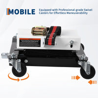 Cric per trasmissione Garvee per impieghi gravosi, capacità di carico di 450 libbre, altezza regolabile, acciaio, blocco di sicurezza, base larga, per officina e garage, nero