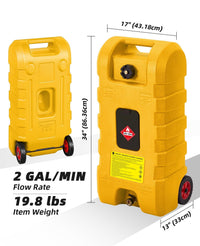 Tanica di benzina Garvee da 15 galloni in HDPE per auto e barche - Gialla con pompa manuale e ugello di spegnimento automatico