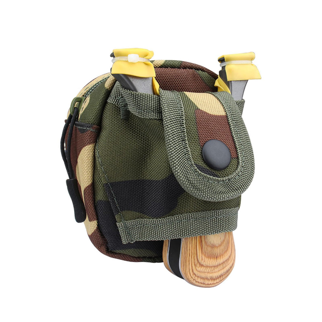 Garvee Slingshot Pouch Borsa portatile in nylon con fibbia e cerniera 2 in 1 per campeggio e mimetizzazione nella giungla