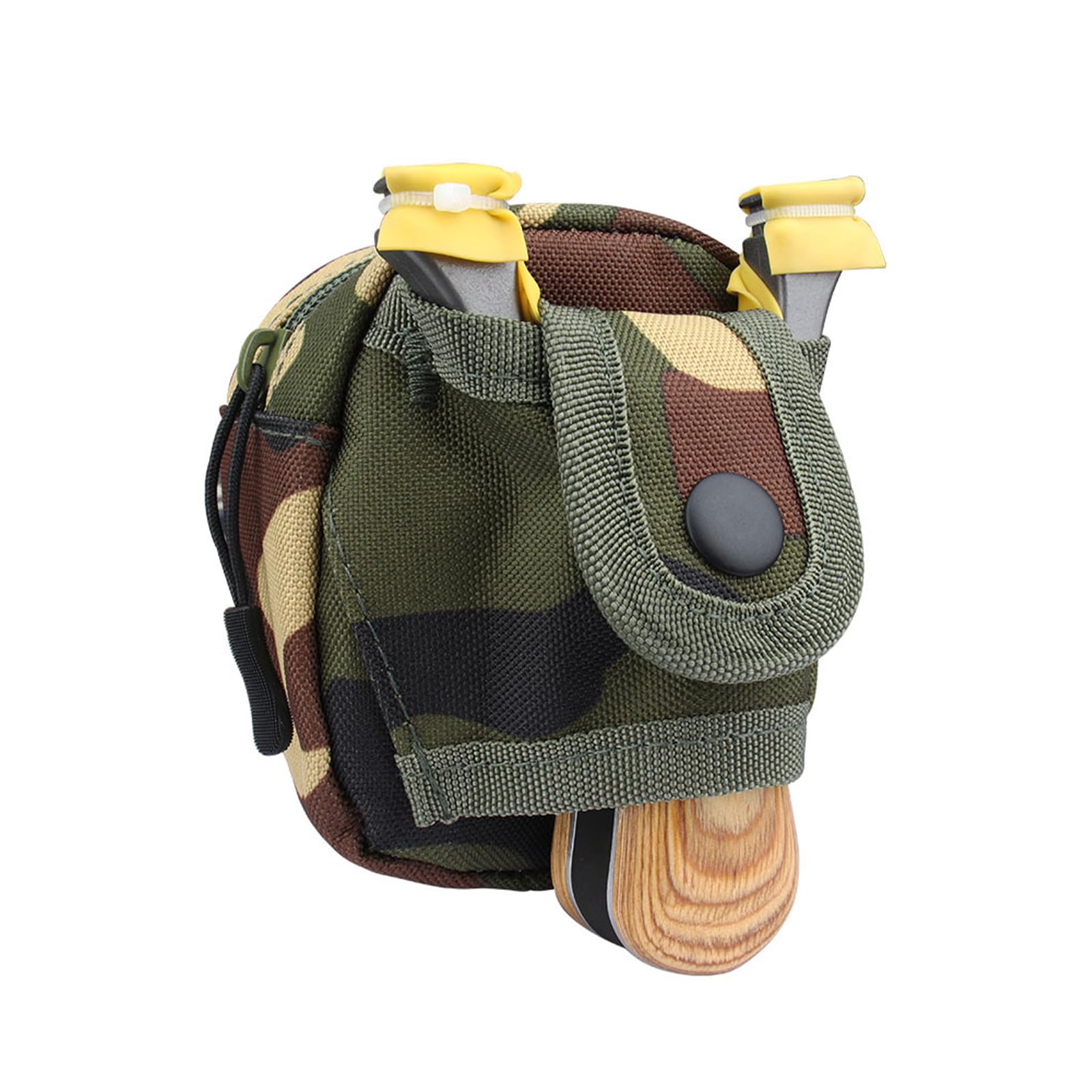 Garvee Slingshot Pouch Borsa portatile in nylon con fibbia e cerniera 2 in 1 per campeggio e mimetizzazione nella giungla