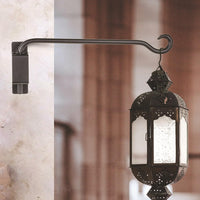 Garvee Set di 2 ganci girevoli per piante da parete, in ferro resistente, girevoli, antiruggine per giardino e balcone, 12-16 pollici, nero