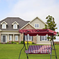 Garvee Patio Rocking Chair Canopy Replacement 2-Posts Waterproof Windproof Strappy Chair Canopy For Garden Hammocks Roof Outdoor Veranda, Varie Misure, Grigio