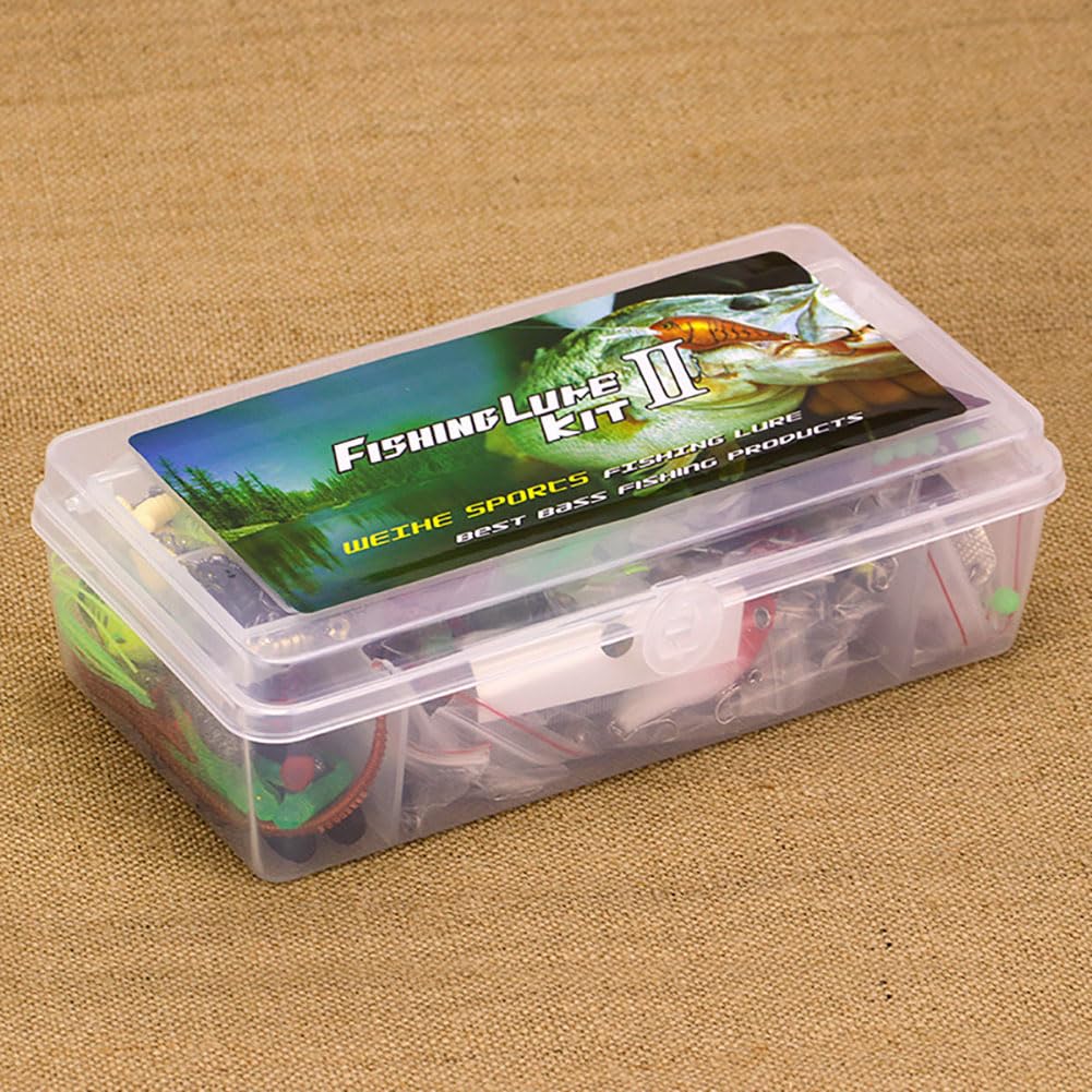 Garvee 301PCS Scatola porta esche da pesca con esche, ami, taglia-lenza per spigole, trote e salmoni