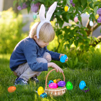 Set di 12 uova di Pasqua Garvee con monster truck a scomparsa, disegni di graffiti colorati, 3,1 pollici*2,1 pollici, multicolore per la caccia alle uova di Pasqua e le feste per bambini