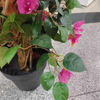 Albero di bouganville artificiale Garvee da 4,1 piedi, realistico, vaso di plastica a bassa manutenzione per soggiorno e ufficio, leggero e versatile