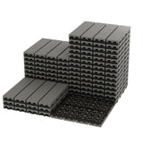 Garvee Piastrelle per Deck in Composito 30x30 cm Impermeabili Interbloccanti Resistenti al Clima Plastica Legno Grigio 27 Pezzi per Patio e Balcone