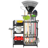 Garvee Organizzatore Attrezzi da Giardino Acciaio Pesante 35 Slot Manici Lunghi 6 Ripiani Resistente alla Ruggine Per Garage e Giardino