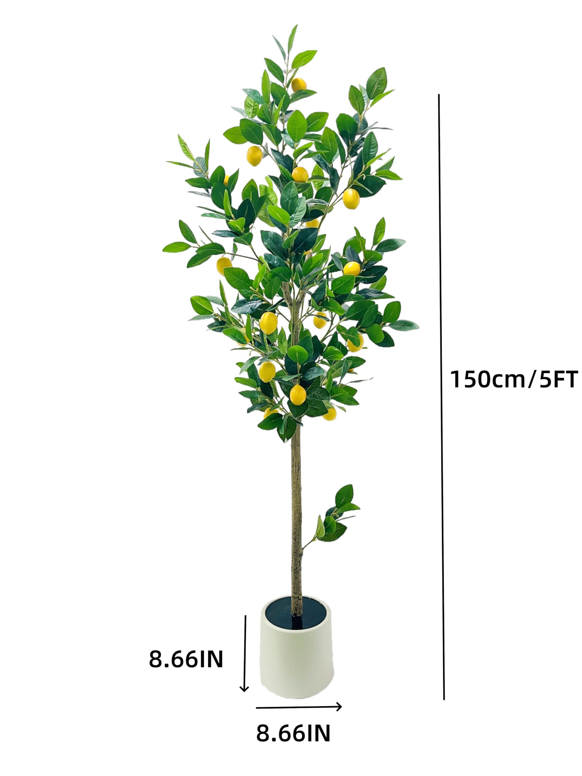 Albero artificiale Garvee da 5 piedi per interni, realistico, facile da pulire, durevole, materiale di alta qualità, per casa, ufficio, festa di nozze, verde