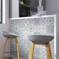 GARVEE 24 pezzi adesivi per piastrelle in vinile autoadesivi vintage per cucina e bagno 10x10 cm grigio resistenti all'acqua e al calore