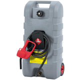 Tanica Carburante Garvee 15 Galloni HDPE Grigia con Pompa e Ruote 6" - Ideale per Auto, Barche - Grigio