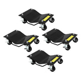 Set Carrello per Ruote Auto Garvee 2 Pezzi Robusto Freni Sicuri Capacità 1814 kg Antiscivolo 4 Ruote Girevoli per Garage e Officina