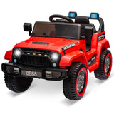 GARVEE Auto elettrica per bambini 12V, auto per bambini con telecomando 2.4G, auto elettrica con Bluetooth, musica, clacson e fari, 3-6,5 km/h, veicolo elettrico per bambini dai 3 agli 8 anni, rosso - Rosso