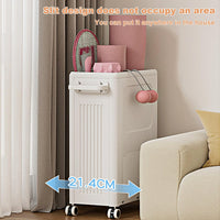 Garvee, grande cesto portabiancheria da 123 litri con coperchio e ruote, pieghevole, in plastica PP resistente per la casa e la lavanderia, 25,2"L x 15,74"W x 24,69"H