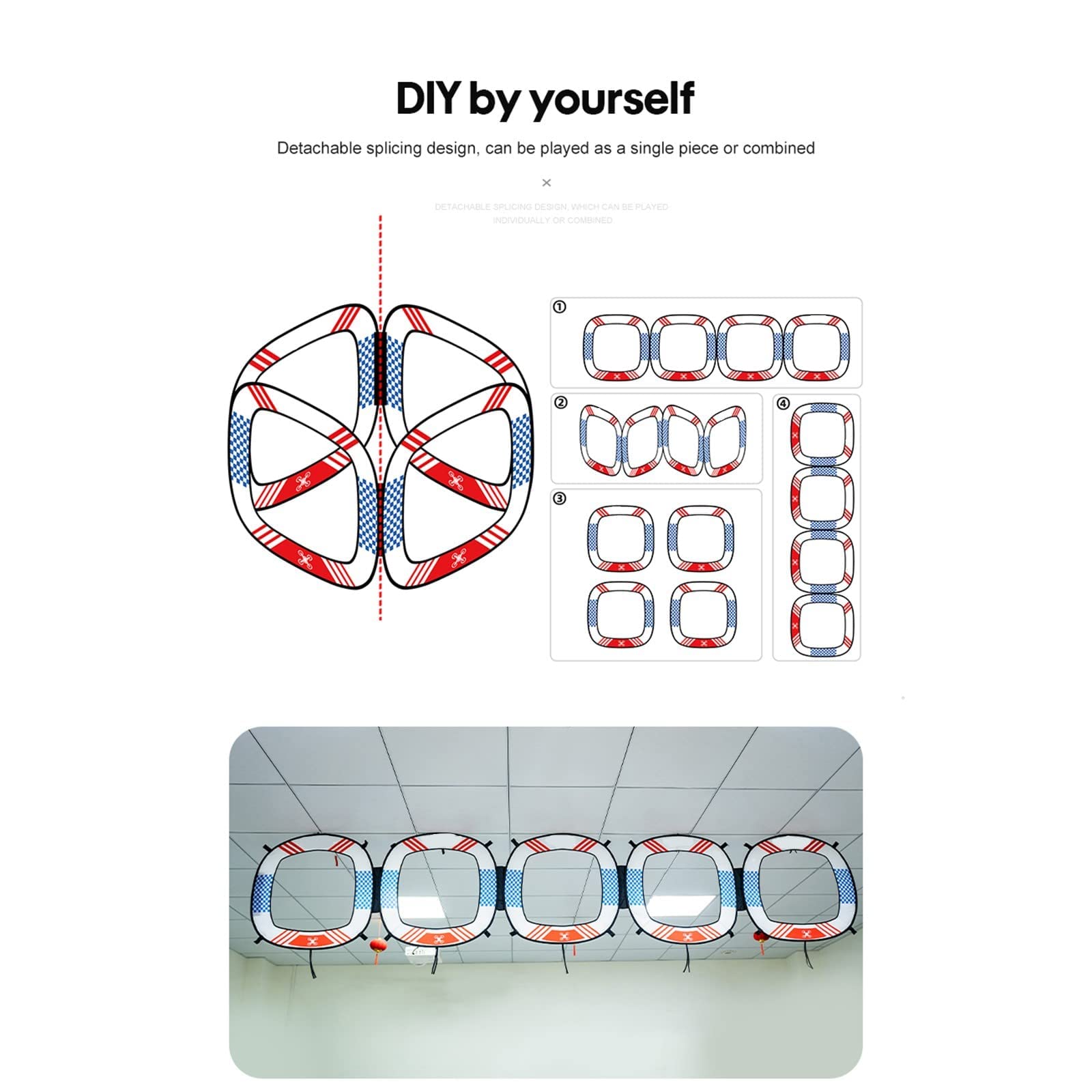 Garvee FPV Racing Gates Set da 5 pezzi, materiale robusto per l'addestramento e le gare di droni, compatibile con DJI Avata