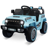 Garvee 12V Auto elettrica per bambini con telecomando blu e cintura di sicurezza MP3 - Blu