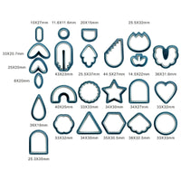 Frese per argilla in polimero Garvee, 24 pezzi, mini utensili per scultura, plastica, blu, per modellare l'argilla, orecchini fai da te