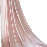 Tende trasparenti ricamate in stile bohémien Garvee con nappe per soggiorno e camera da letto, larghe 140 cm, lunghe 244 cm, color arancione-rosa