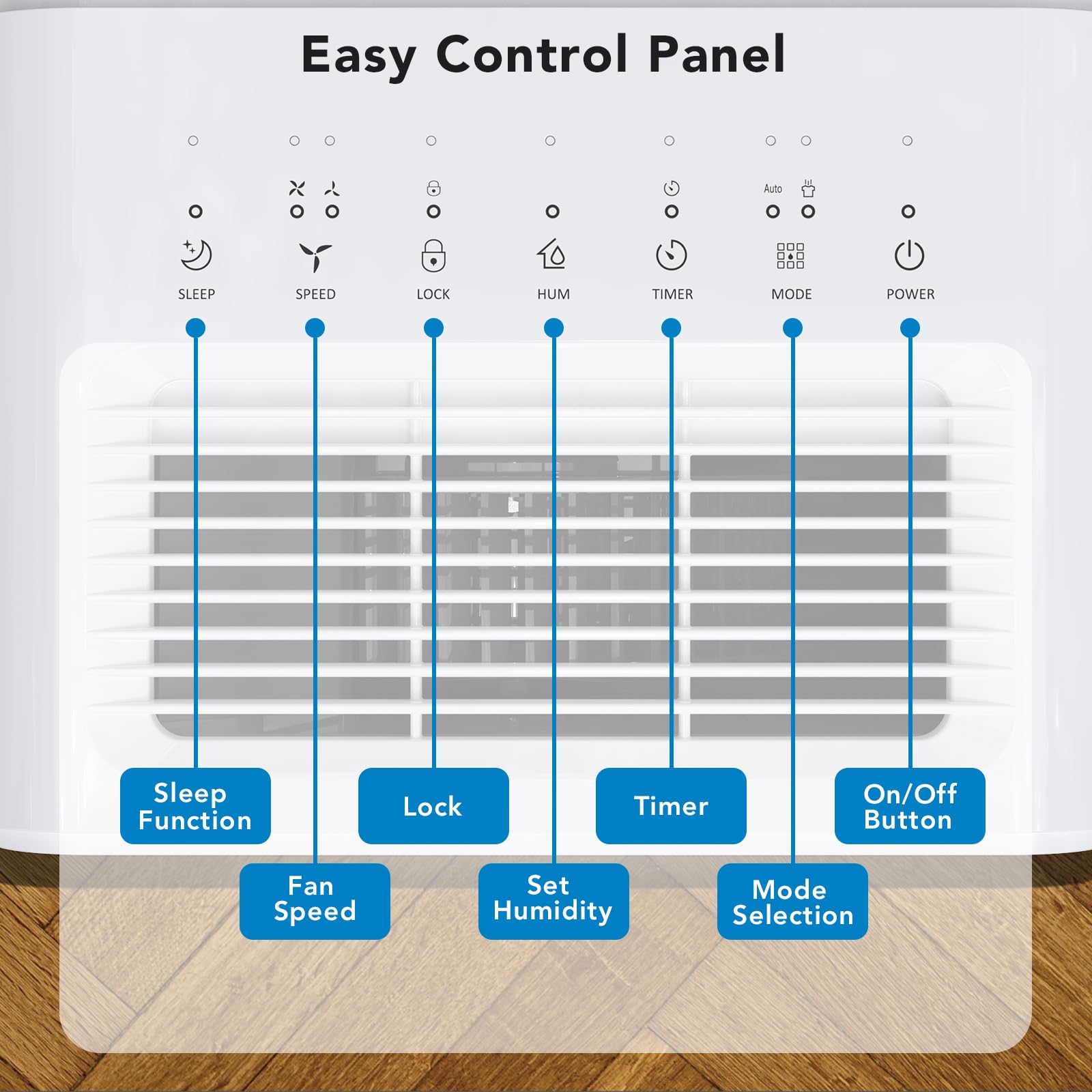 Deumidificatore elettrico GARVEE da 16 litri, display digitale, modalità intelligente, tubo di scarico, funzione di asciugatura del bucato, timer 24 ore - contro umidità e muffa, deumidificatore extra silenzioso per casa, bagno e cantina