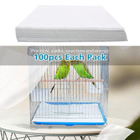 Garvee Birdcage Liner Paper 100 pezzi monouso assorbenti tagliabili per pappagalli e piccoli animali 8,5''x6'' igienici pratici