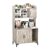 Garvee Mobile per Lettiera Gatto con 4 Ripiani, Armadietto Nascosto, Panca Ingresso per Soggiorno e Camera, Legno, Dimensioni 80x45x130 cm - Grey