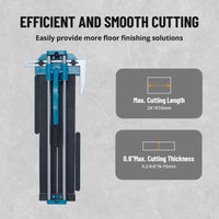 Tagliapiastrelle manuale Garvee da 24 pollici con ruota in carburo di tungsteno, posizionamento a infrarossi, telaio in alluminio, gomma antiscivolo, impugnatura ergonomica per lavori domestici e industriali di precisione