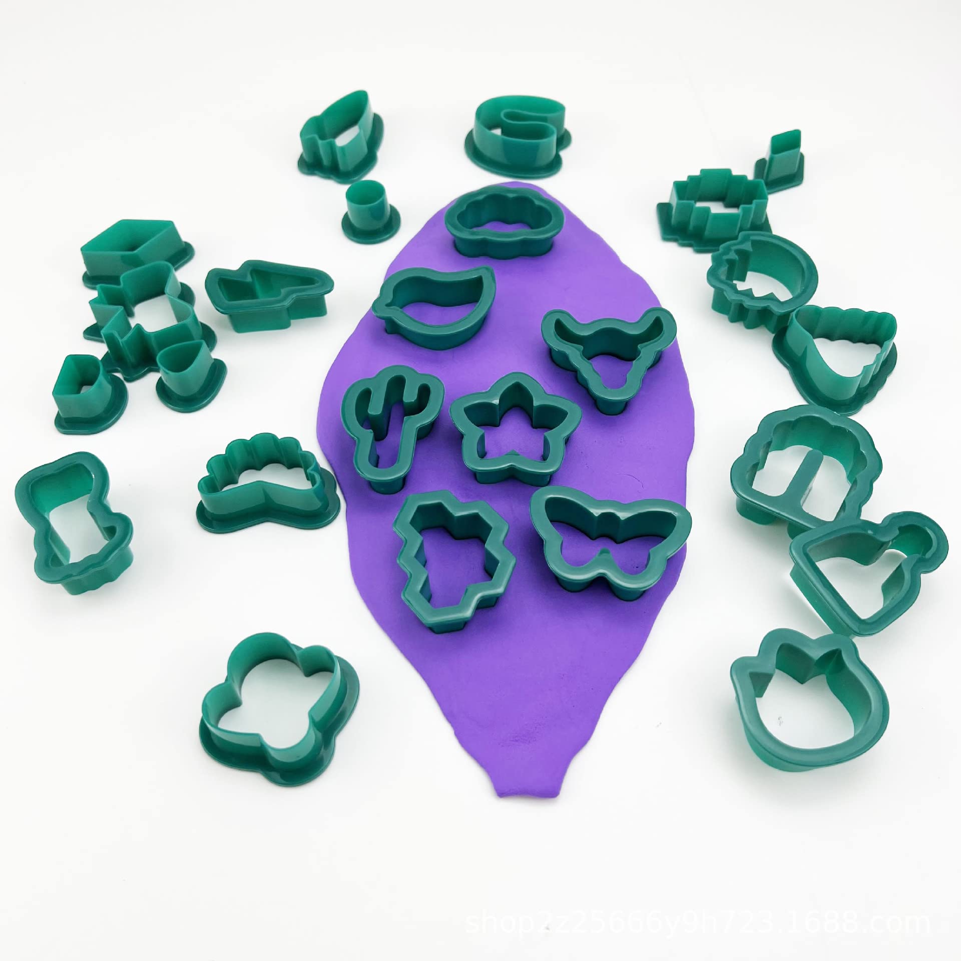 Kit polimerico Garvee da 193 pezzi con 25 stampi, materiale per appendere, verde, per la creazione di gioielli, kit fai da te