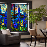 Pellicola per finestre Garvee Retro Floral, protezione UV, rimovibile, senza adesivo, statica, 60x100 cm, per la privacy e il risparmio energetico