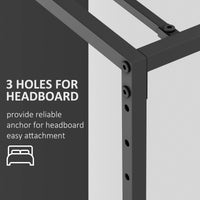 Garvee Letto matrimoniale in metallo con struttura a doghe in acciaio resistente per camera da letto, 14 pollici, metallo nero