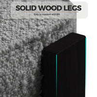 Sedie da pranzo Garvee, set da 2, tessuto bouclé, schienale ergonomico, gambe in legno di caucciù, moderne, comode, per sala da pranzo e soggiorno