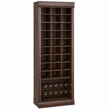 Scarpiera Garvee a 10 ripiani con 30 scomparti, vano portaoggetti alto, materiale MDF, antiribaltamento per corridoio e soggiorno, bianco