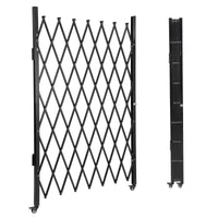 Garvee Barrier - Recinzione mobile per cani da cantiere, campeggio, 1,9 m, estensibile, recinzione anti-salto, acciaio nero