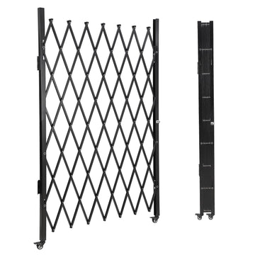 Garvee Barrier - Recinzione mobile per cani da cantiere, campeggio, 1,9 m, estensibile, recinzione anti-salto, acciaio nero
