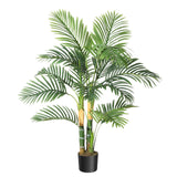 Garvee Albero di Palma Canne d'Oro Artificiale 4ft, Realistico, Regolabile, PVC & PE, Base Stabile, Per Interni ed Esterni, Verde Naturale