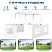 Gazebo 3x6 pop-up Garvee Heavy Duty tenda a baldacchino 3x6 m con 6 pannelli laterali rimovibili per feste e uso esterno, 3 altezze regolabili, nero