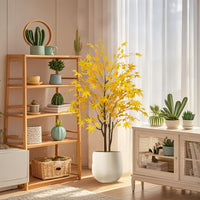 Albero di acero artificiale Garvee da 5 piedi con foglie autunnali realistiche, vaso di plastica flessibile in seta, decorazione versatile per celebrazione e soggiorno