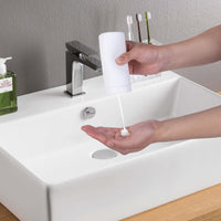 Garvee Set da 2 pezzi Dispenser di liquidi ricaricabili in silicone bianchi per cucina e bagno per detersivo per piatti e shampoo