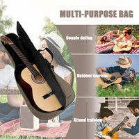 Borsa per chitarra Garvee da 41 pollici con spallacci imbottiti regolabili, materiale morbido e leggero, per chitarra acustica, per esterni e palco, nera