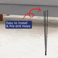 Gambe per mobili Garvee da 40 pollici - Gambe in acciaio resistente per soggiorno e ufficio, perfette per la regolazione e il rinforzo dei mobili