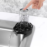 Garvee, lavabicchieri per lavelli da cucina, pulitore automatico per bicchieri con tubo da 80 cm, materiale ABS, per bicchieri da vino, boccali da birra, tazze da caffè