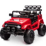 Garvee 12V Auto elettrica per bambini rossa con LED, musica Bluetooth per feste in giardino e attività all'aperto - Rosso