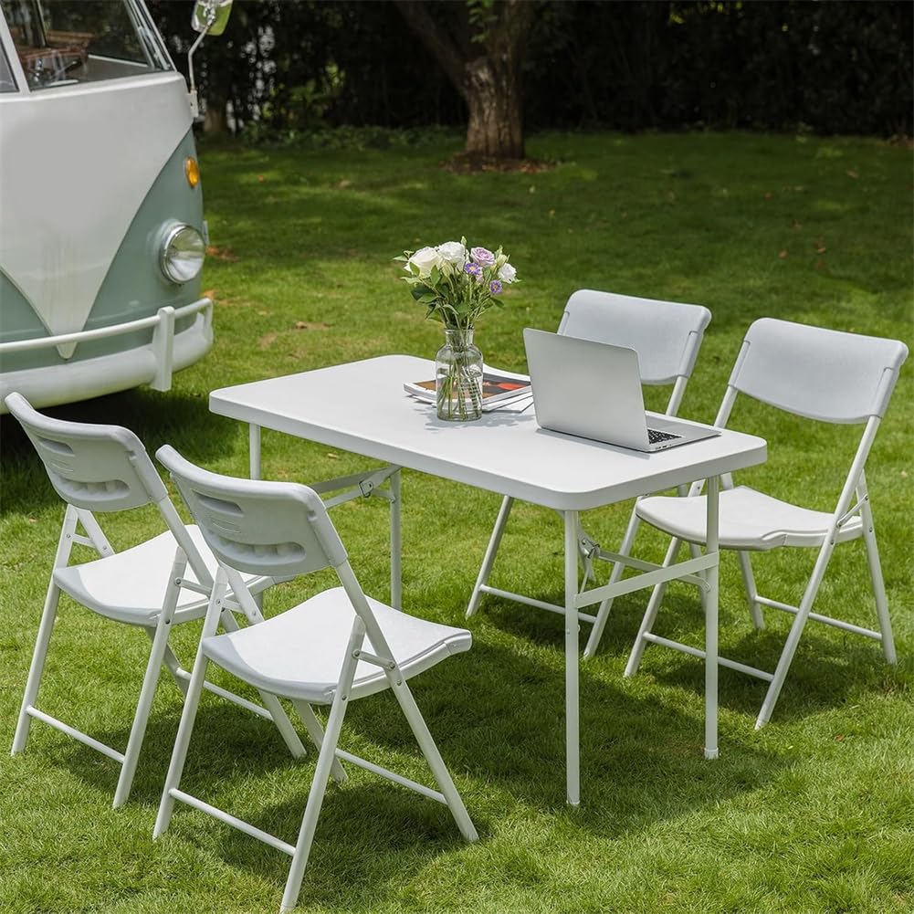Tavolo pieghevole Garvee, tavolo da campeggio, tavolo pieghevole multifunzionale, altezza regolabile con maniglia per il trasporto, per campeggio, giardino, balcone, festival, 120 x 60 cm