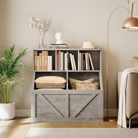 Libreria per bambini e contenitore per giocattoli Garvee, multifunzionale con protezione antiribaltamento per sale giochi e camerette, 35,4'' grigio