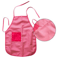 Set da cucina per bambini Garvee, 11 pezzi, con cappello da cuoco a righe rosse e grembiule per giochi di ruolo in cucina, lavabile, sicuro, rosso