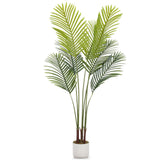 Garvee Palma Areca Artificiale 100-130cm Foglie PEVA Rami Regolabili Decorazione Interni Soggiorno Ufficio Verde - 130Cm+7 Üppigen
