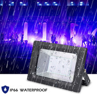 Garvee 2 x Foco LED Blacklight UV 30W, impermeabile IP66, 150 LED luce nera per feste, bar, decorazioni di Halloween, illuminazione fluorescente