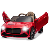 Garvee 12V Auto elettrica per bambini rosso scuro con telecomando Veicolo fuoristrada robusto per avventure all'aperto per bambini dai 3 agli 8 anni con musica e LED - Marcire