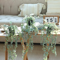 Garvee Set 3 Piante Artificiali Appese 60-80 cm UV-Resistenti Facili da Curare in Plastica Realistiche per Balcone Festa Matrimonio